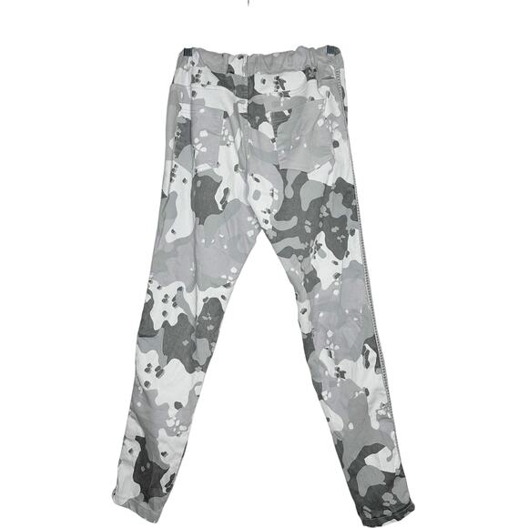 Y2K Brand Bazar Pull on Gray Camo Pants 8 S High Rise Retro Skater Streetwear - Picture 3 of 10